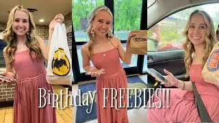 Celebrating my daughter's 23rd BIRTHDAY!!! Getting all the BIRTHDAY FREEBIES!!!