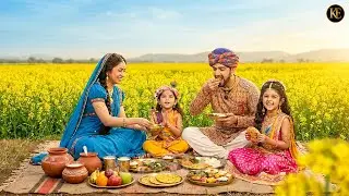 पीली सरसों के बीच मैया-बाबा संग बाल कान्हा–राधा का आनंद || YMKN || Shree Krishan leela