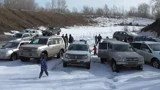 Реальный ледокол. Kyron disel, Prado 95, Prado 120, LC100, Patriot, Grand Cherokee, Duster, Deer...