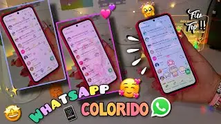 WHATSAPP COLORIDO USANDO APENAS UM APLICATIVO 😱😍❤ *ficou incrivel*