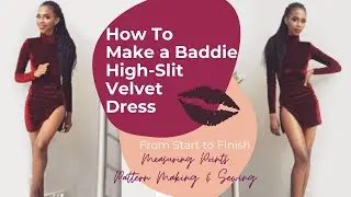 How To Make a Baddie High-Slit Velvet Dress