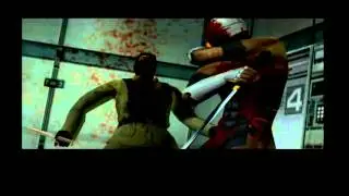 Metal Gear Solid The Twin Snakes - Snake and Gray Fox Hallway cutscene