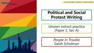 162. Политические и социальные протестные тексты AQA: неизвестный отрывок + пример ответа (Люди в...