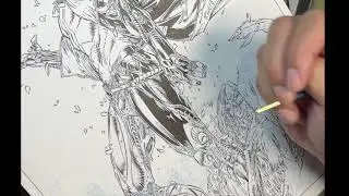 Spot Inking 5 Vlog over Brett Booth. Making Deadlines.