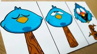 Drawing All Phases in New Incredibox Sprunki OC of Sleepy Bird (Como lo mueve lo) From Phase 1 to 3