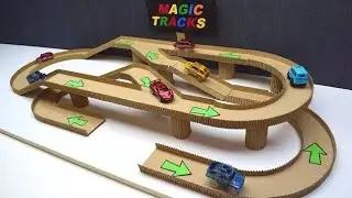 DIY Magic track with magic cars out of cardboard