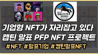기업형 PFP NFT가 자리잡고 있다. 말표 기업의 캡틴 말표 NFT 프로젝트 #NFT #말표기업 #캡틴말표NFT