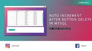 Java Netbeans || How To Create Auto Number After Delete ?