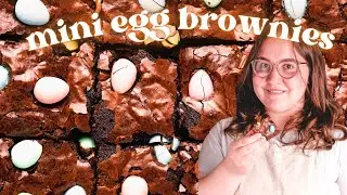Mini Egg Brownies Recipe - fudgy with crinkle tops