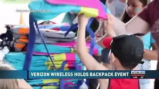 Verizon Wireless Holds Backpack Event