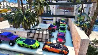 GTA 5- RICH LIFE| GIFTING TREVOR NEW MANSION & SUPERCARS WORTH $999999|LAMBORGHINI RAPTOR BUGATTI |