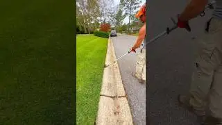 String Trimmer Lawn Edging Stihl Km130 Kombi #shorts #lawncare #entertainment #grasscutting #stihl