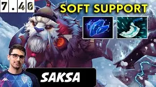 Saksa Tusk Soft Support - Dota 2 Patch 7.40 pro Player Full Gameplay
