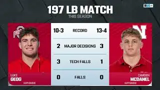 197lbs - Ohio State&rsquo;s Camden McDanel vs. Nebraska&rsquo;s Luke Geog | Big Ten Wrestling