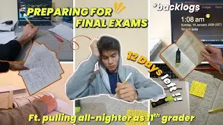 Studying till *2am for final exams😭😫, late night study vlog🌙| study with me as 11th grader📚