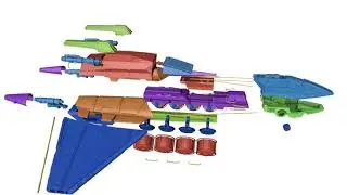 Klingon D5 Tanker in parts