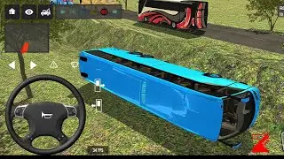😭 Extreme Hill Turn | 😱 Bus Flip Accident in Simulator | 🔥 Bus Simulator India