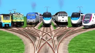 All Railroad Realistic Train Crossing ll High Speed Railroad Tracks l train simletor gamplay l train