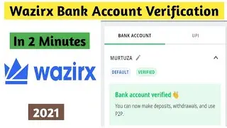 How To Verify Bank Account In Wazirx | Wazirx Me Bank Account Kaise Jode