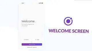 Ionic 5 Beautiful welcome screen - UI design