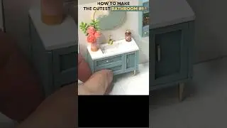 How to make the cutest bathroom #1 #diy #miniature #bathroom