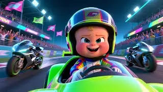 Car Race Fun with Baby 🚗💨🍼 | Kids Fantasy Song | Learn Numbers and Happy Routines