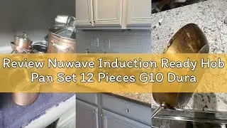 Review Nuwave Induction Ready Hob Pan Set 12 Pieces G10 Duralon Blue Ceramic, Non Stick Pots and Pan