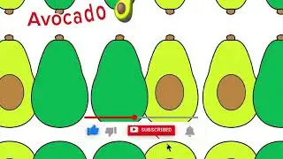 Colorize Avacada, Orange and Pear. Teaches, develops. Video for children. Cartoon. #magic #kidsvideo