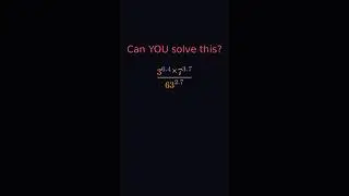 Exponent Division Trick Nobody Teaches You (Simplify Complex Fractions Fast!) #maths #shorts