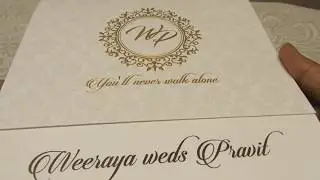 Ivory Wedding Invitation with Two Fold Opening