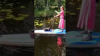 Gammelstilla an Old Mill Dam, SUP Standup Paddle Board Touring Adventure From Sweden. Starboard