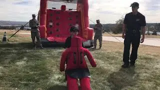 Eli finishes off Firefighter obstacle course Oct 2019