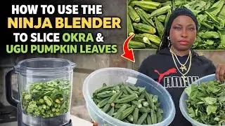 HOW TO USE THE NINJA BLENDER TO SLICE OKRA & UGU PUMPKIN LEAVESChef J.O&rsquo;s kitchen