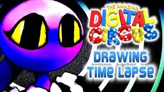 Jax Maid Drawing timelapse,  The amazing Digital circus