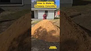How to Make a Concrete Driveway #driveway #constructionlife #homebuildingjourney #concretedriveway