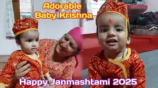 Adorable Baby Krishna || 🦚Janmashtami 2025 Celebration | Krishna Janmashtami Vlog | Indian Festival