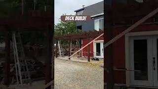 Deck building with a framing crew! #buildingprojects #deck #constructionlife