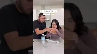 Bottle flip for food challenge😂 #shorts