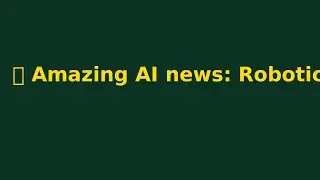 Amazing AI news: Robotics and AI are revolutionizing manufacturing.