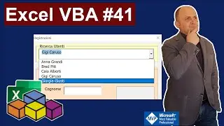 Excel VBA #41 Userform (5/7) ComboBox con tutti i records registarti evento Userform_Initialize