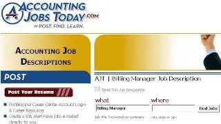 Job Description Of A Billing Supervisor