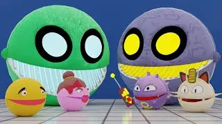 Robot Pacman & Meowth Pac vs Ms Pac-Man 3D & Pac-Koffing