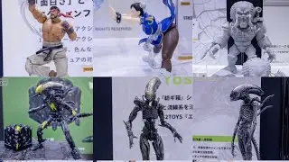 New Street Fighter, Alien, Predator action figures on display by 52 Toys
