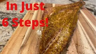 How to Smoke Redfish on the Half Shell in under 1 minute #shorts