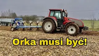 #425- Orka to jednak orka! Po kukurydzy i pod kukurydze! Valtra T140/ Nowe lampy robocze!
