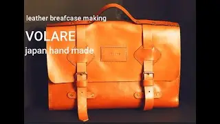 (leather craft)leather briefcas/tas kulit hand made/satchel bag/DIY/leather bag making tutorial