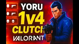 No Util. No Problem. Yoru 1v4 with a Stinger 💀 #Valorant #Clutch