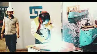 Steel cutting ceremony third CSOV at Tersan Shipyard