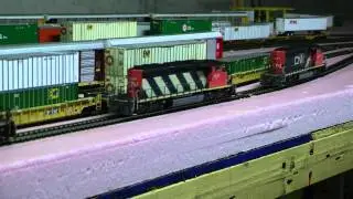 Custom Weathered Intermountain SD40-2W CN 5271-5244-5280 with Lighting Upgrade