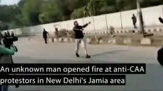 Firing at jamia || firing at jamia protesters.